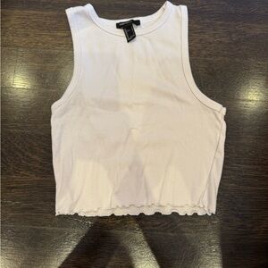 Forever 21 white ribbed tank top